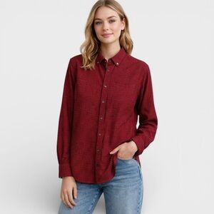 312 10/$50🏄🏻‍♀️ Gap Standard Fit Long Sleeve Button Down Red Plaid Shirt
